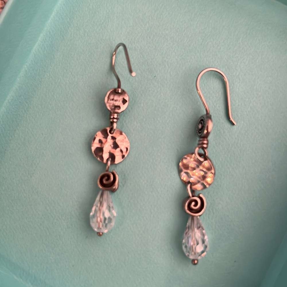 Gently used Silpada crystal and silver earrings W1757 - Picture 3 of 3